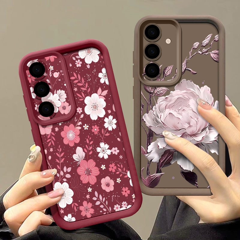 غطاء هاتف بنمط زهور ملونة لسام - مراجعة Phone Cases Samsung A14 وسعره