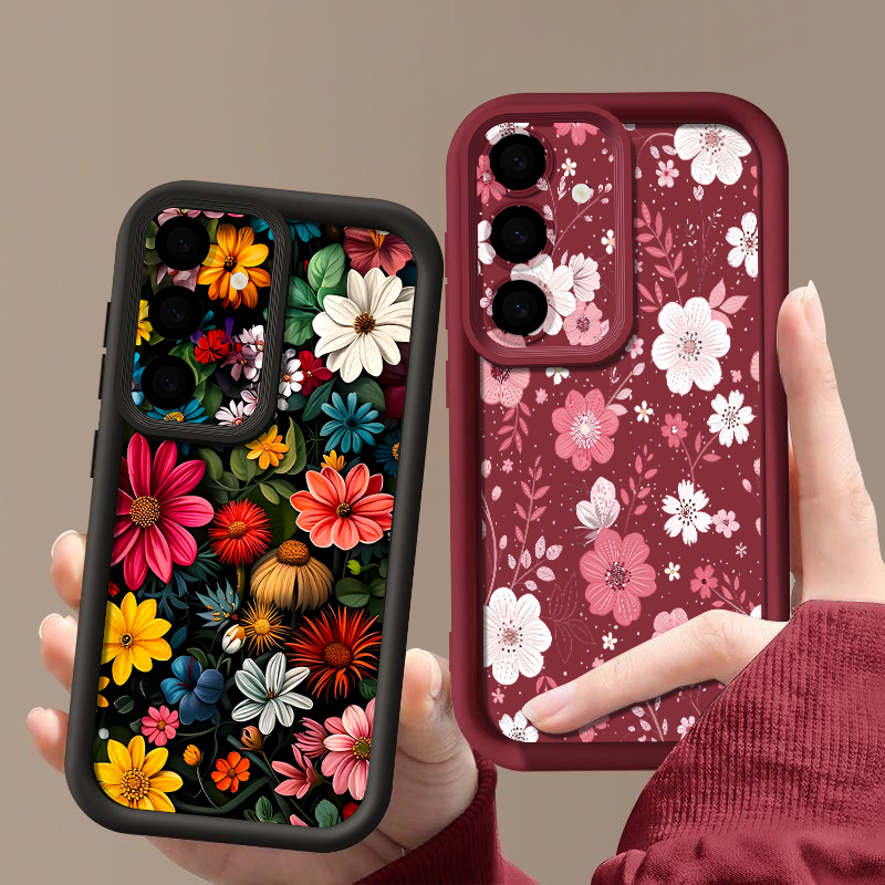 غطاء هاتف بنمط زهور ملونة لسام - مراجعة Phone Cases Samsung A14 وسعره
