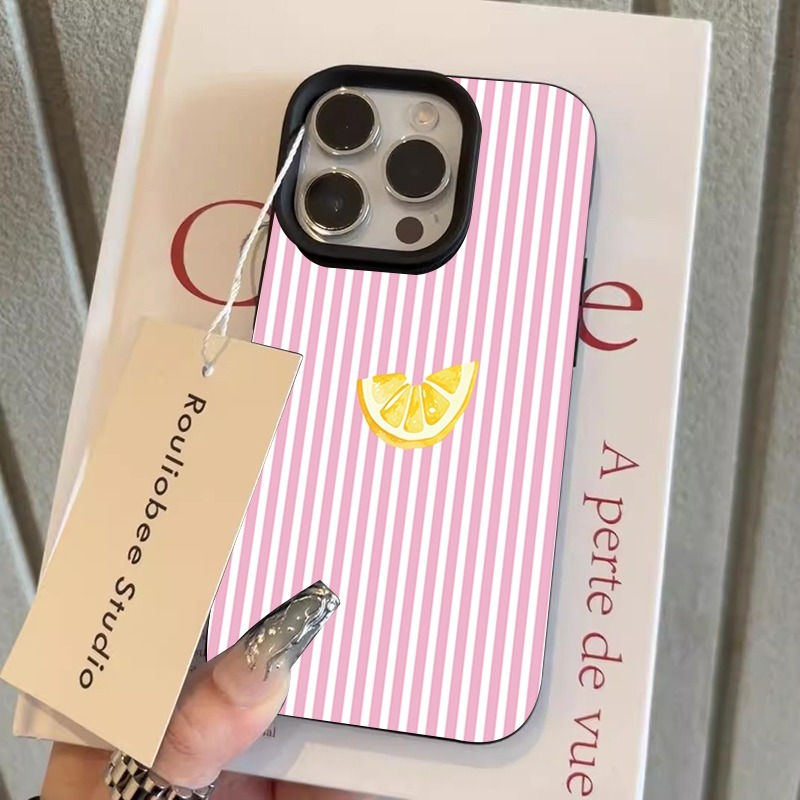 غطاء هاتف بخطوط برتقالية ووردي - مراجعة Phone Cases Pink وسعره
