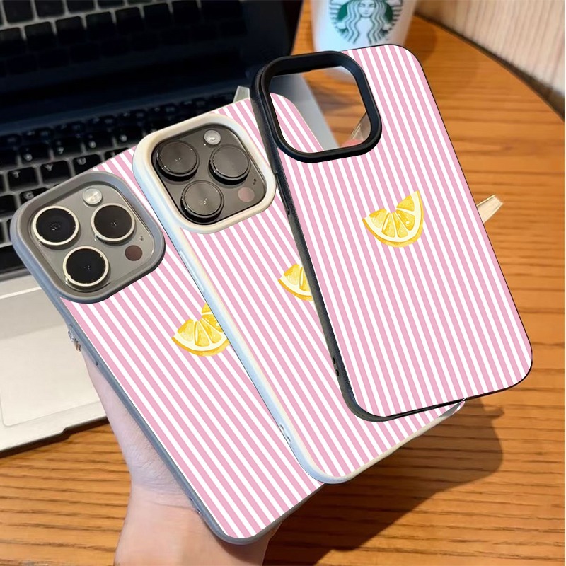 غطاء هاتف بخطوط برتقالية ووردي - مراجعة Phone Cases Pink وسعره