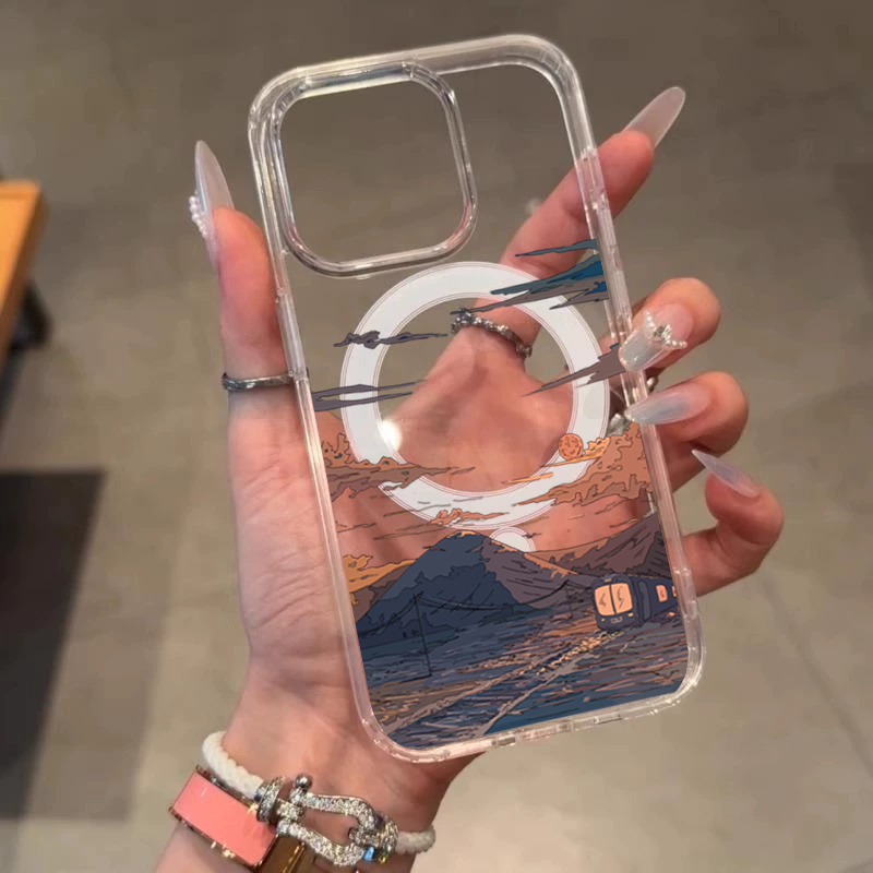 جراب هاتف عصري بنمط غروب الشمس - مراجعة Phone Cases With Magsafe وسعره