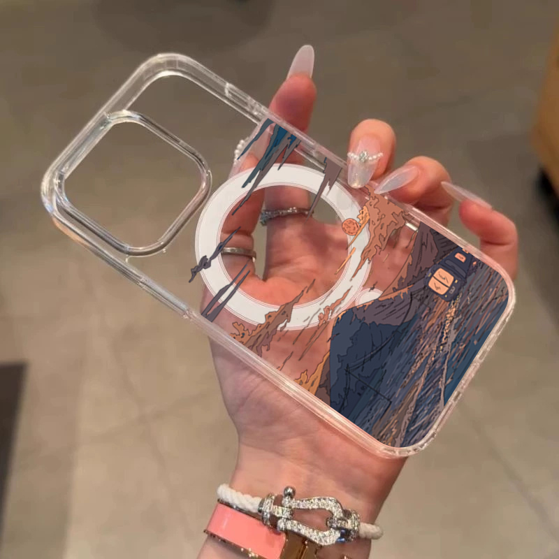 جراب هاتف عصري بنمط غروب الشمس - مراجعة Phone Cases With Magsafe وسعره