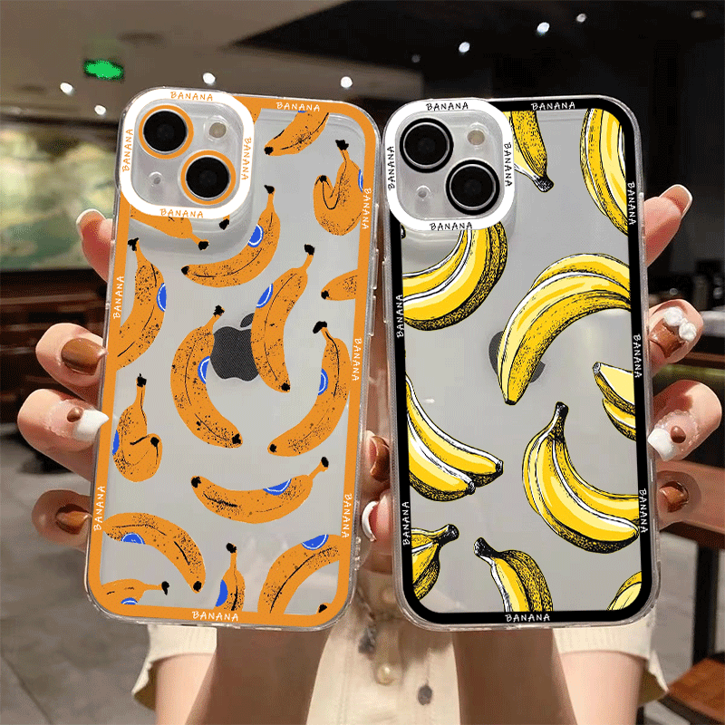 غطاء هاتف شفاف مطبوع عليه فواك - مراجعة Phone Cases Yellow وسعره