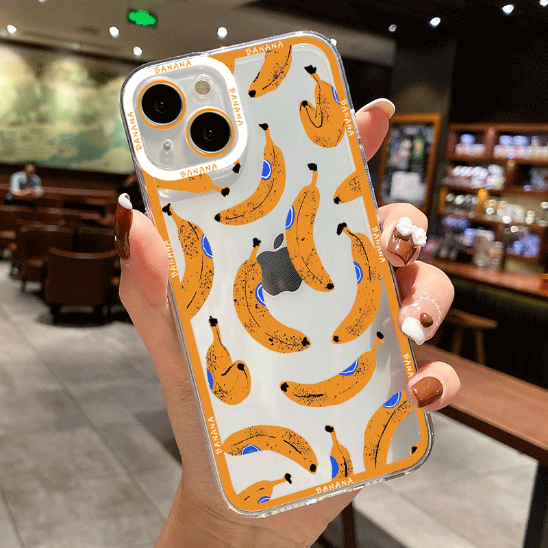 غطاء هاتف شفاف مطبوع عليه فواك - مراجعة Phone Cases Yellow وسعره