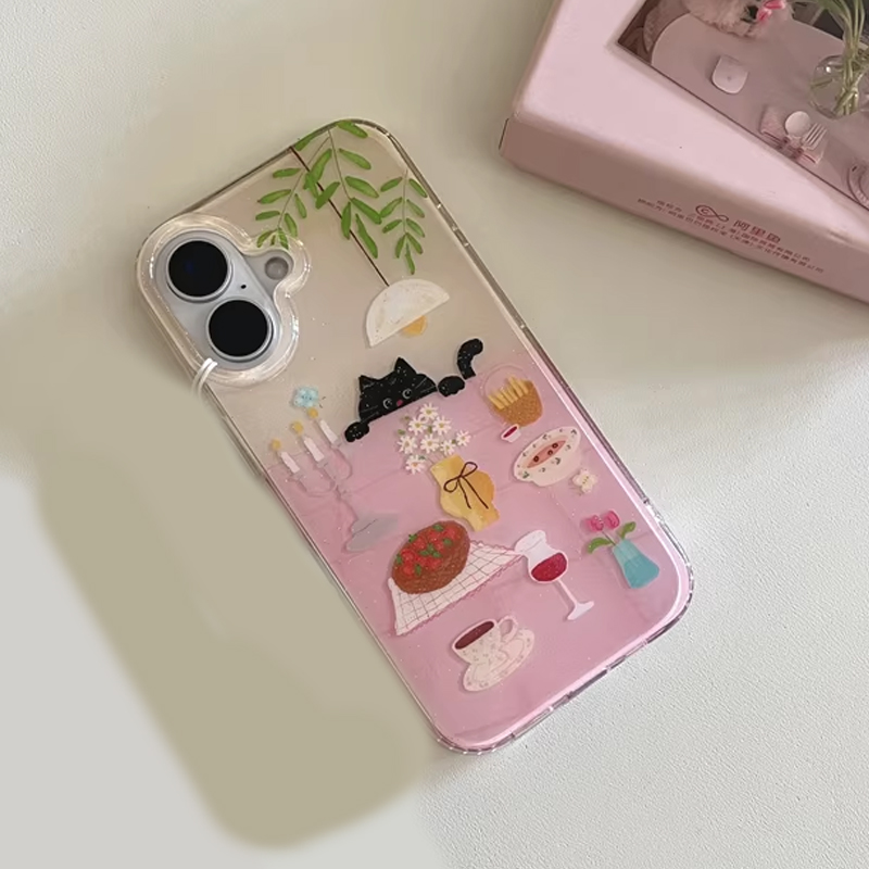 جراب هاتف بتصميم قطة سوداء صغي - مراجعة Phone Cases Y2K وسعره