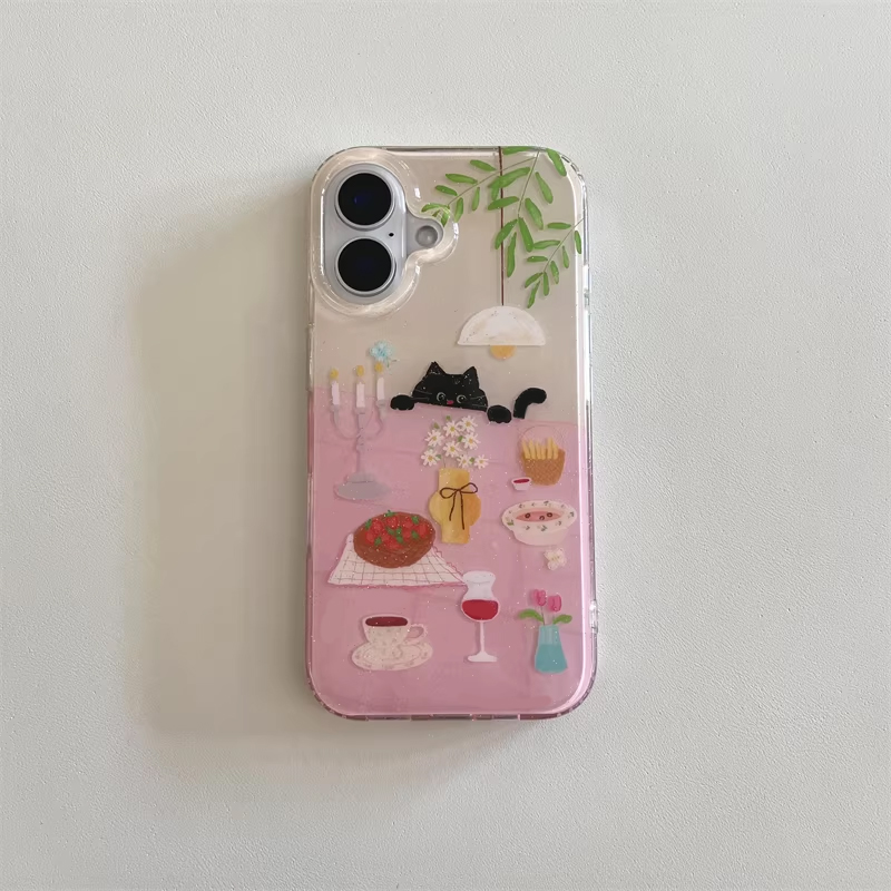 جراب هاتف بتصميم قطة سوداء صغي - مراجعة Phone Cases Y2K وسعره