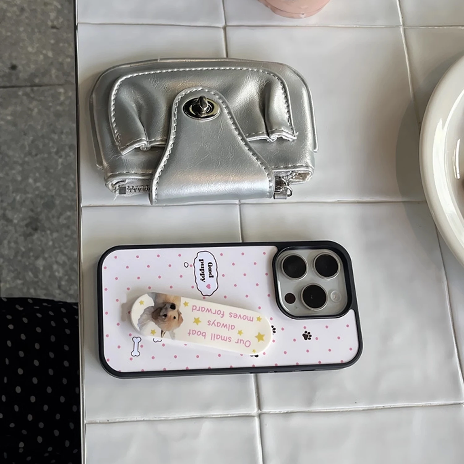 INS الوردي موجة نقطة جيدة جرو  - مراجعة Phone Cases Kawaii وسعره
