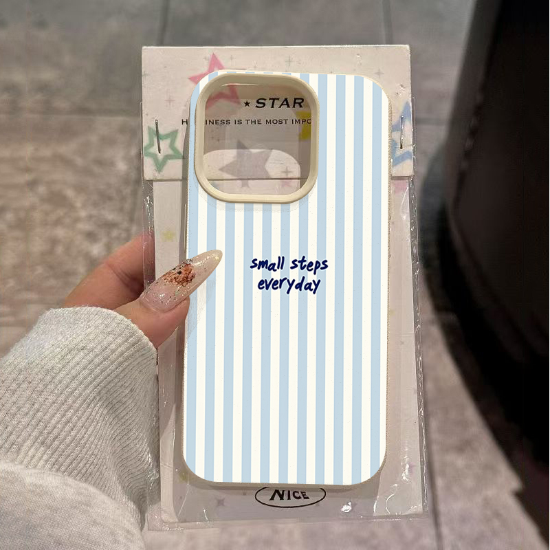 غطاء حماية أزرق بخطوط بيضاء له - مراجعة Phone Cases Blue وسعره