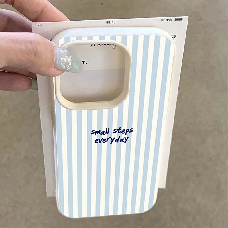غطاء حماية أزرق بخطوط بيضاء له - مراجعة Phone Cases Blue وسعره
