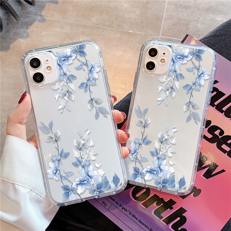 حافظة هاتف شفافة على شكل زهرة  - مراجعة Phone Cases Blue وسعره