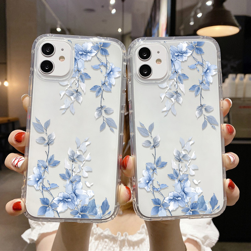 حافظة هاتف شفافة على شكل زهرة  - مراجعة Phone Cases Blue وسعره