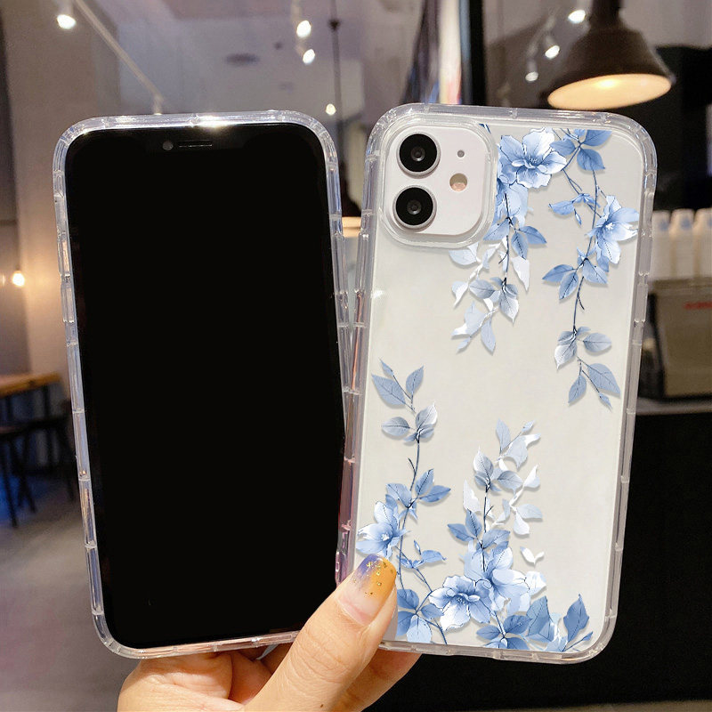 حافظة هاتف شفافة على شكل زهرة  - مراجعة Phone Cases Blue وسعره