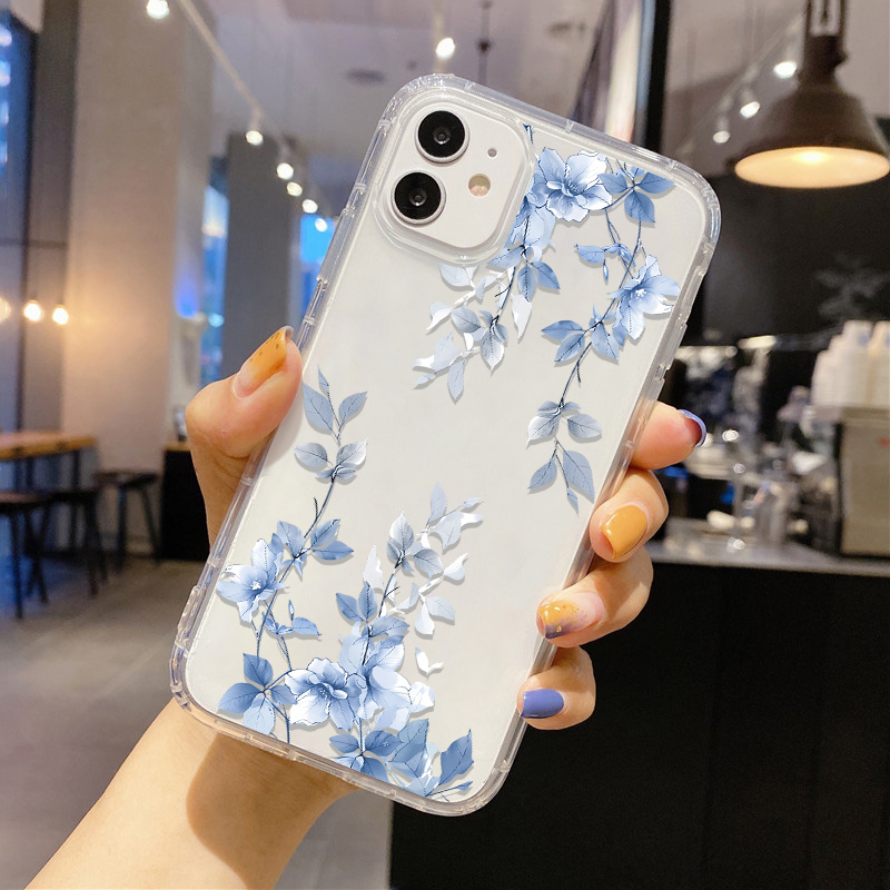 حافظة هاتف شفافة على شكل زهرة  - مراجعة Phone Cases Blue وسعره