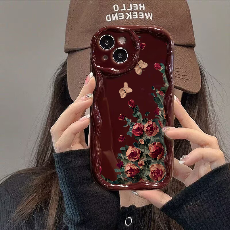 جراب هاتف فاخر بنمط زهور ريترو - مراجعة Phone Cases Drawing وسعره