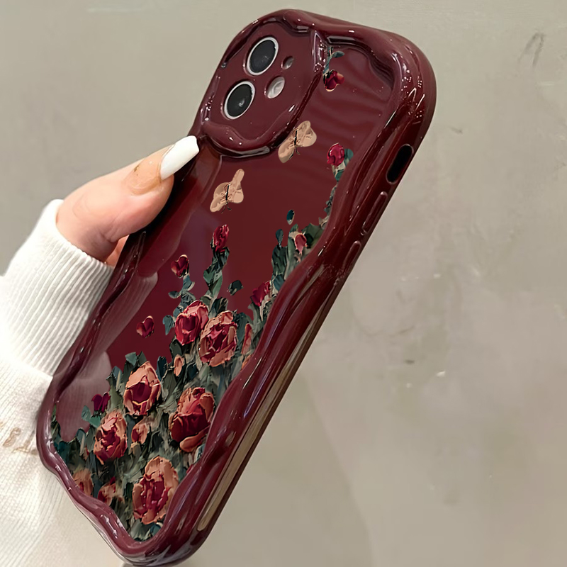 جراب هاتف فاخر بنمط زهور ريترو - مراجعة Phone Cases Drawing وسعره